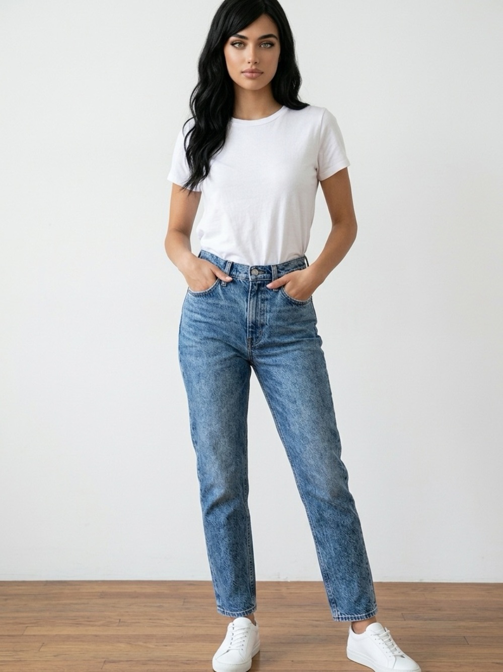 Madewell High-Rise Straight-Leg Jeans in Medium Blue Wash